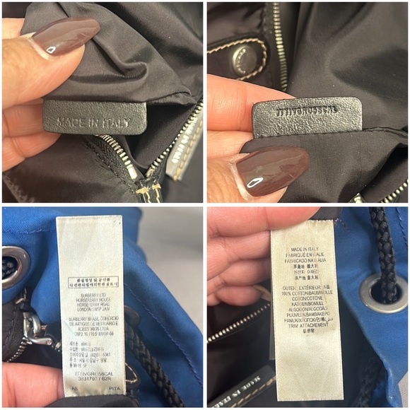 BURBERRY 
Nylon Logo Print Large Rucksack Backpack Bright Blue - Picture 11 of 12